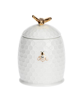 Recipient pentru miere cu dozator din lemn, 11.5 cm, Aperegina Gold - SIMONA'S COOKSHOP